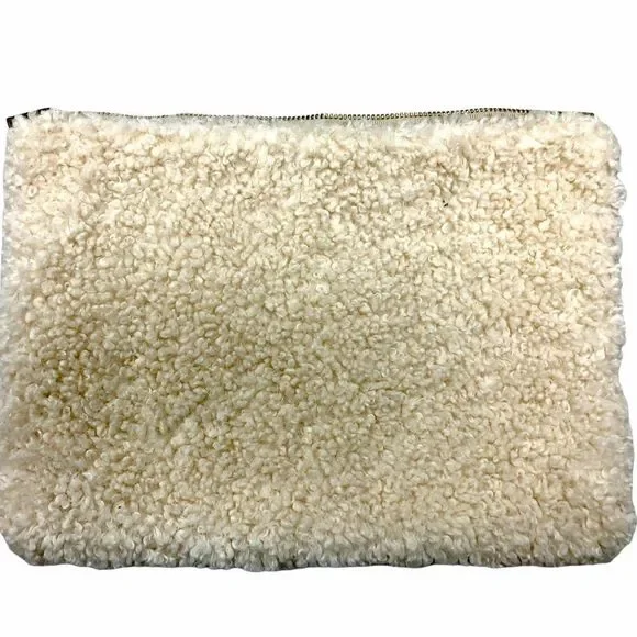 Anthropologie Blake Sherpa Geometric Zip Clutch Pouch Handbag NEW - Picture 2 of 7